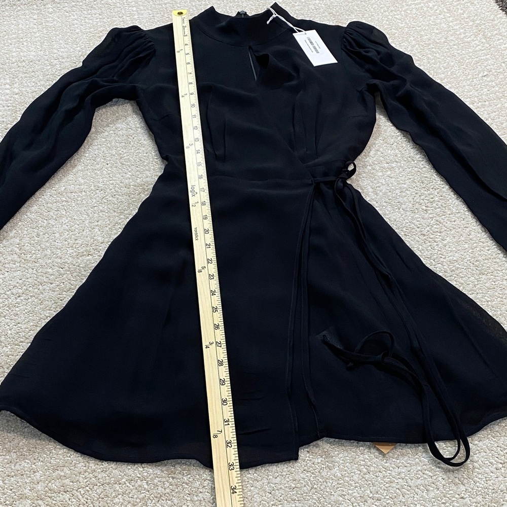 Reformation Black Long Sleeve Dress Size XS 100% Viscose - Picture 13 of 16